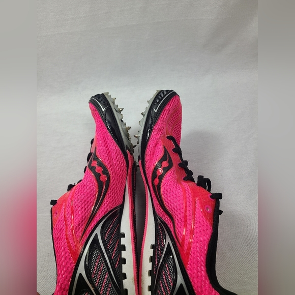 Saucony Velocity 4 Pink Black Silver Women's size 8.5 Track Shoes Spikes - Picture 4 of 5